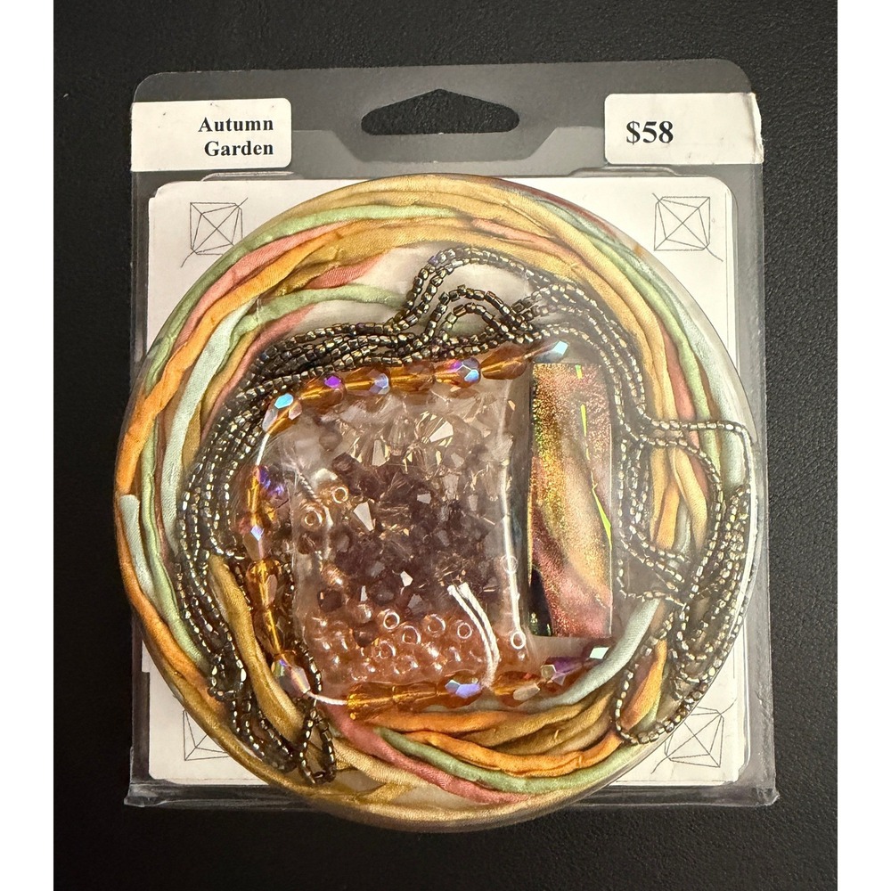 Jewelry Bead Kit Fall Colors of the Season Necklace Bead Studio Dichroic DIY